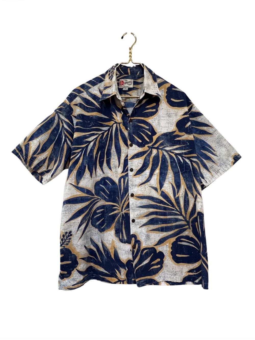 Hilo Hattie The Hawaiian Original Aloha Shirt Hibiscus Tropical Floral Blue XL